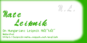 mate leipnik business card